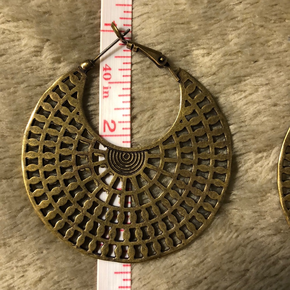 Bronze hoop earrings